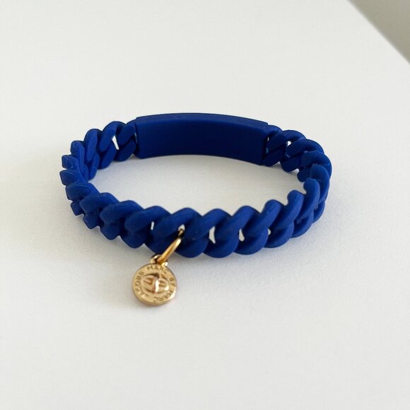 Marc by Marc Jacobs Y2K Jelly Silicone Stretch ID Bracelet Blue - Picture 1 of 6